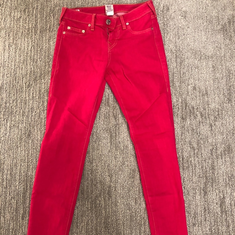 True Religion Pink/Magenta Skinny Jeans